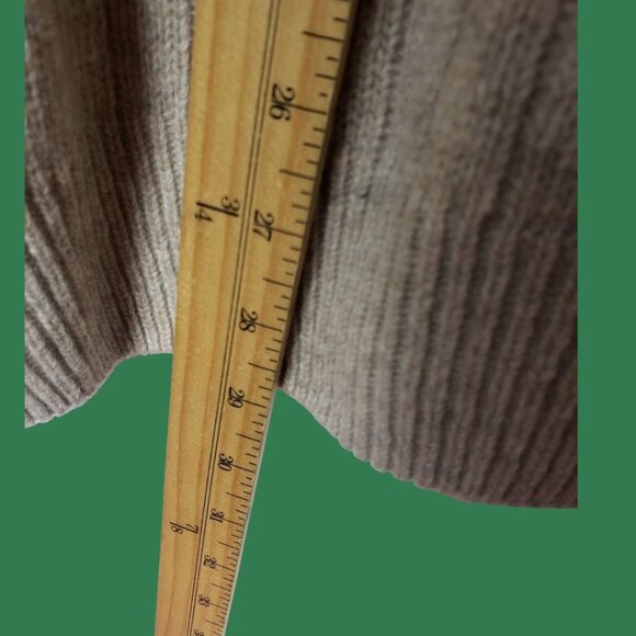 Giorgiolini Mens 100% Wool Ribbed Knit Pullover Sweater Beige Large - Picture 5 of 10